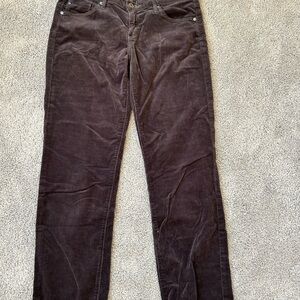AG Adriano Goldschmied Chocolate Corduroy Slim Leg  Pants
